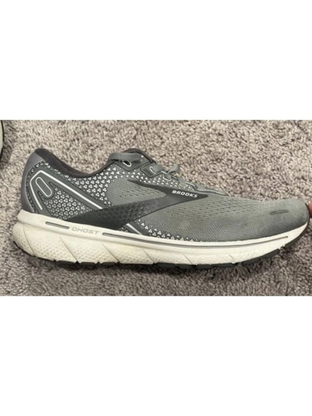 Brooks Ghost 14 1103692E067 Mens 10 Running Shoes Gray Mesh Athletic Sneakers